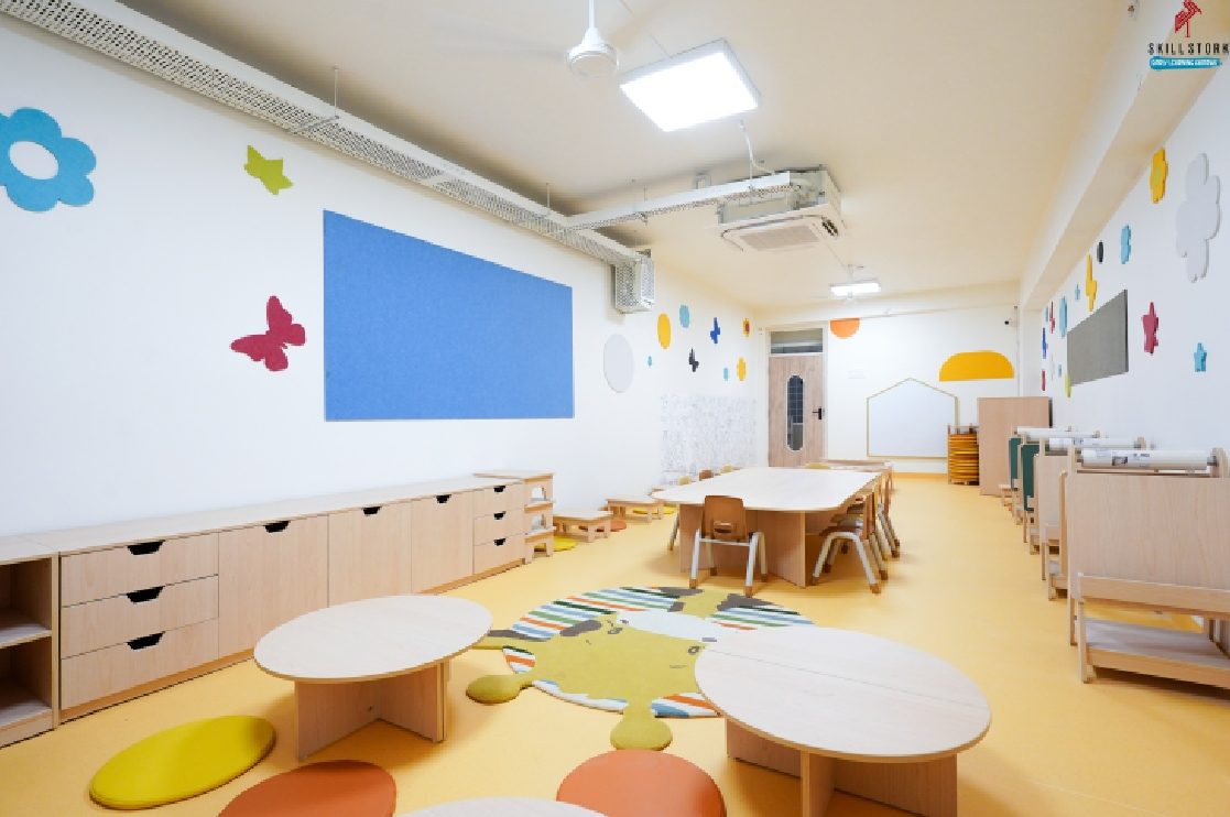 A colourful Early Years classroom at Skill Stork ELC