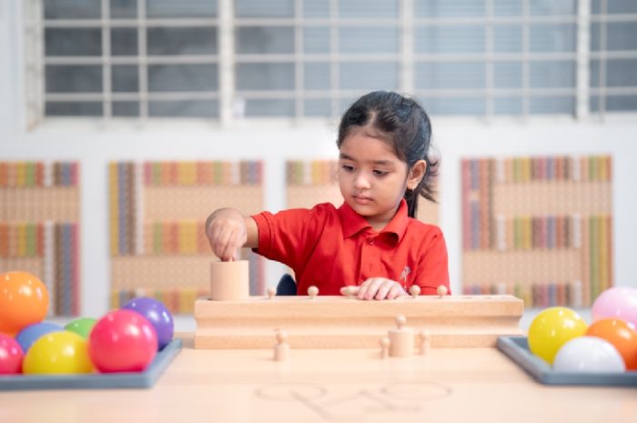 An Early Years child at Skill Stork ELC