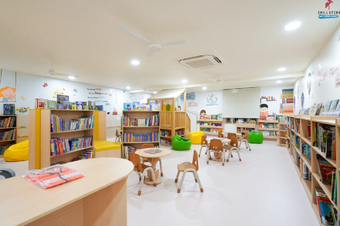 The children's library at Skill Stork ELC